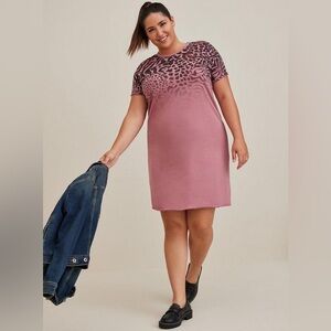 Torrid Lovesick animal print dress women’s size 2X